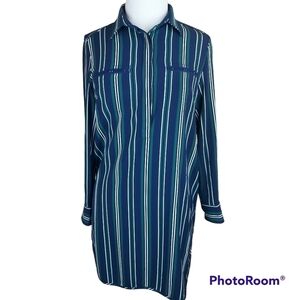 CAROLINA BELLE Montréal Striped Stretch Dress Size Medium